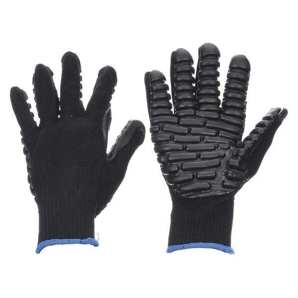 Anti-Vibration Gloves, XL, Black, PR