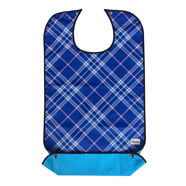 Hathi, Supervised by Active Care Worker Worker, Spill-Resistant Apron, Nursing Supplies, Waterproof Apron, Nano Water Repellent Treatment, Highly Durable, Medical Care Supplies Specialty Store, bule