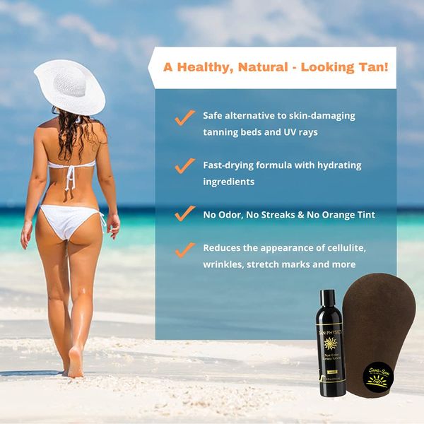 Tan Physics True Color Tanner (2 Pack) w/Tanning Mitt by Sans-Sun