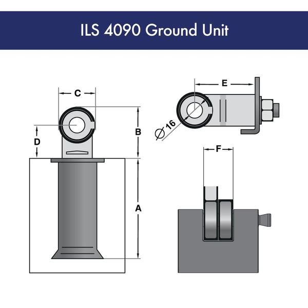 ILS 90mm Heavy Duty Roller Shutter Door Ground Locking Unit