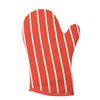 Classic Butcher's Stripe Oven Gauntlet in Red