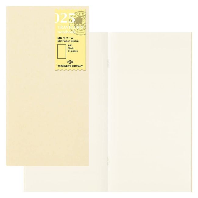 Traveler's Notebook, Regular Size, Refill (MD Cream) 14399