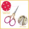 Embroidery Scissors Small, Sewing Scissors Small Craft Scissors Stainless Steel Tailoring Scissors Sharp Needlework Scissors with PU Protective Cover (Rose)
