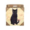 E&S Imports Ceramic Coaster - Black Cat (2)