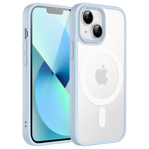 JETech Magnetic Case for iPhone 13 Mini 5.4-Inch Compatible with MagSafe, Translucent Matte Back Slim Shockproof Phone Cover (Sky Blue)