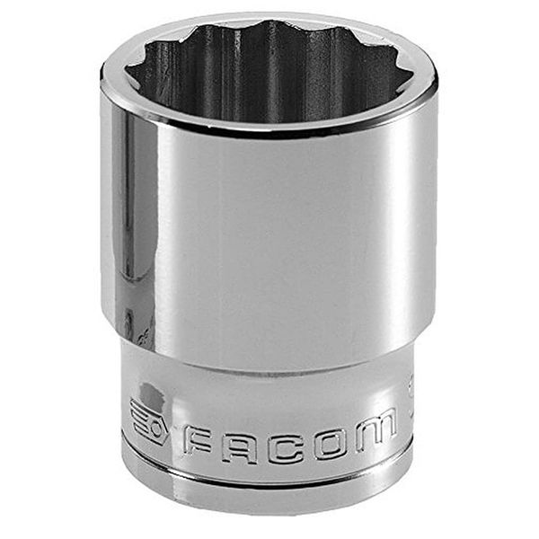 Facom S.22 Bi-Hex Socket, 1/2" Square Drive, 22mm