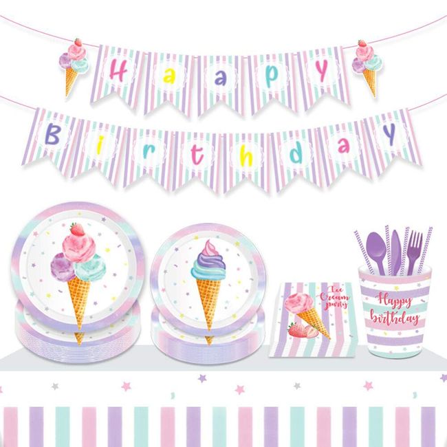 Ice Cream Party Decoration Kit