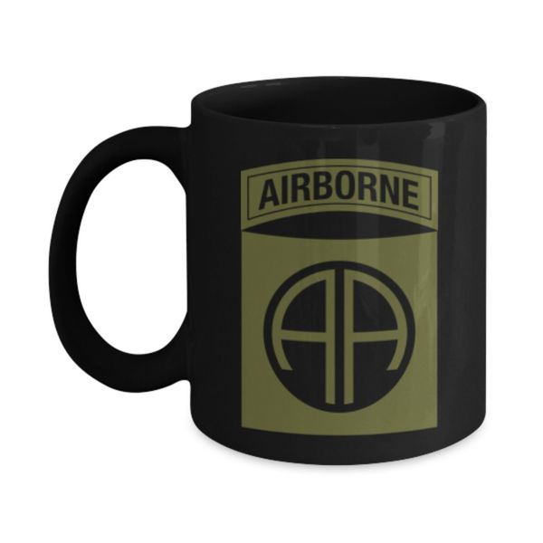 82nd Airborne Coffee Mug - BDU Green - Both Sides