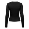 ONLY Damen Onlashley Ls Peakaboo Oneck Knt, Schwarz, L