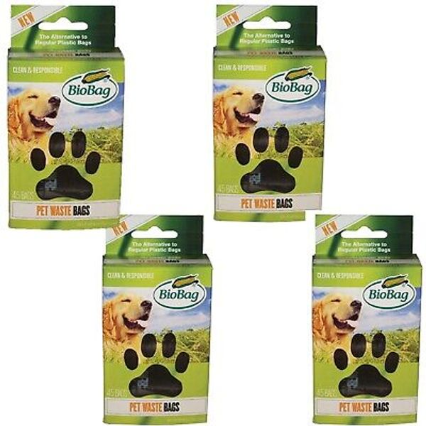 BioBag Compostable Pet Waste Bags Standard Size 50 Count Pack of 4