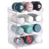 4Pack 12 Water Bottle Organize for Cabinet Stackable Wine Drink Storage Rack