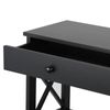3-Tier Console Table Storage Shelf Black Sofa Table with Drawer Hallway Decor