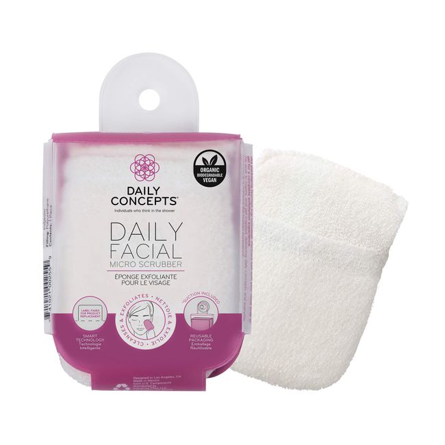 Daily Concepts Daily Facial Micro Scrubber Delicately Exfoliates The Skin for a Healthy and Radiant Complexion, Mild Texture Safe for All Skin Types 39g