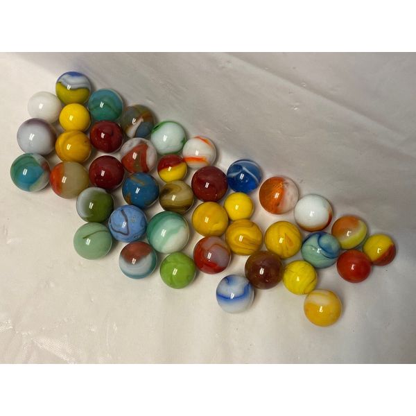 Vintage Lot Agate Glass Marbles Game Toy Display Collection