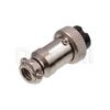 10101510171 Circular Cable Connector 2 Pin Female Silver Locking Ring