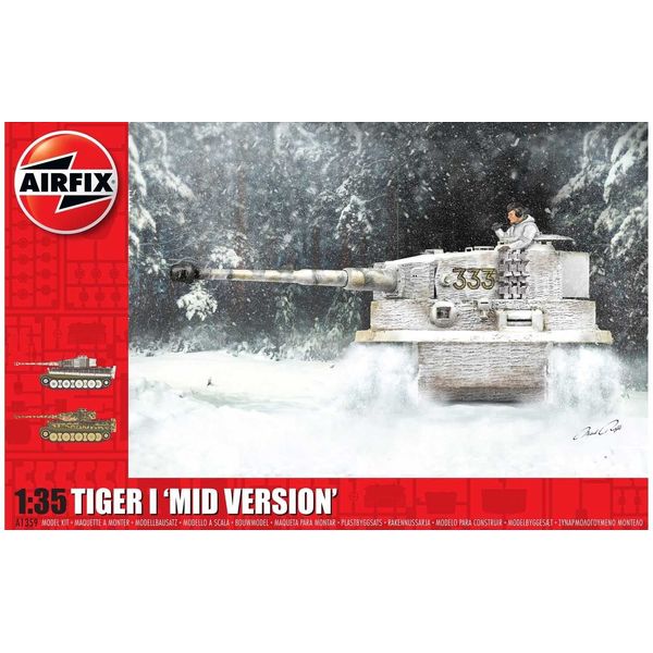 Airfix Tiger I Mid Version 1:35 WWII Military Tank Plastic Model Kit A1359