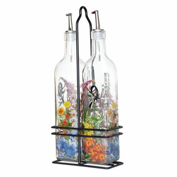 Michel Design Works ~~ Glass Summer Days Oil & Vinegar Cruet Set~~ NEW