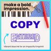 ExcelMark Entered - Self-Inking Rubber Stamp - A1539 Blue Ink
