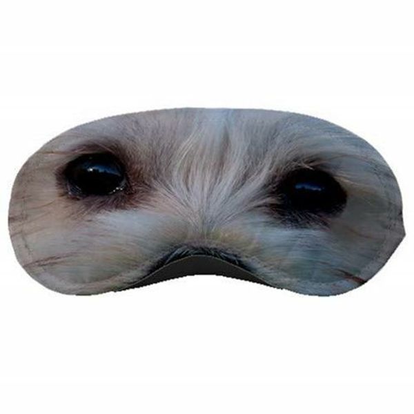 Maltese Dog Puppy Eyes Face Sleep Sleeping Mask Travel NEW