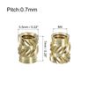 uxcell Insert Nuts with Knobs 50pcs M4x7mm Lx5.5mm OD 3D Printing Brass Nuts Insert Nuts Brass Heatset Insert Embedded Nuts