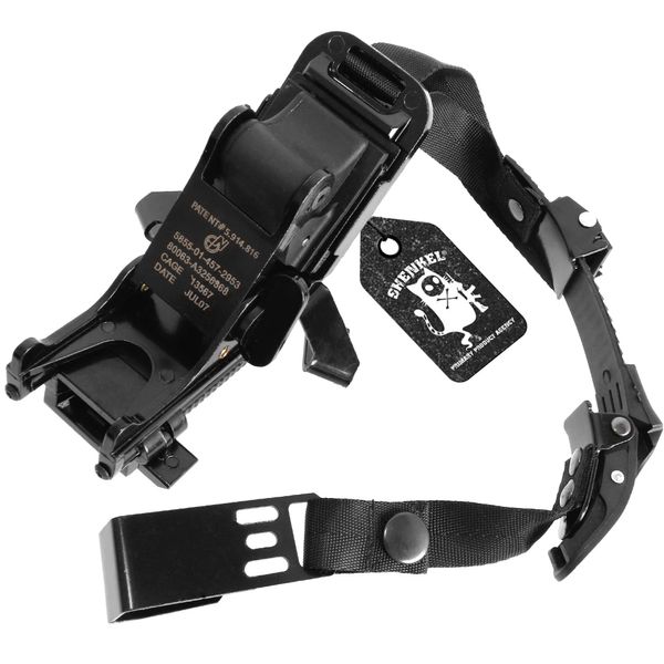 SHENKEL SRHM Helmet NVG Mount Stay & M88 Night Vision Arm Mount BK Black Replica Set