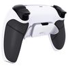 eXtremeRate Black Rubberized Grip Programable RISE 2.0 Remap Kit for ps5 Controller BDM-010 BDM-020, Upgrade Board & White Redesigned Back Shell & White Back Buttons - NO Controller