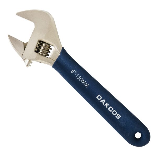 DAKCOS Adjustable Spanner，Small Adjustable Spanner Wrench with Soft Grip Handle 6 inch (150mm)