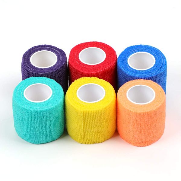 STIGMA 6 Stück Einweg Tattoo Griffband Tattoo Grip Cover Wrap Elastisches selbstklebendes Bandagenband für den Tattoo Maschine Grip Farben (2 "x 5 Yards) TC623