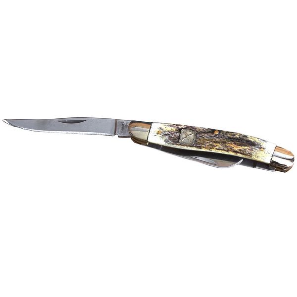 Twisted X Brand Natural Aged Bone Handle Three Blade Folding Knife, (XK-2002)