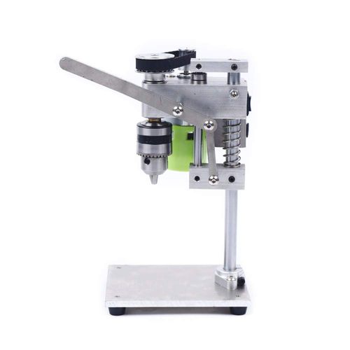 110V DIY Mini Tabletop Drill Press, 2 Speed Wood Metal Work Craft Bench Small electric Drilling Machine Stand Workbench for Metal Drilling, Plastic Drilling, Wood Drilling, Make Beads