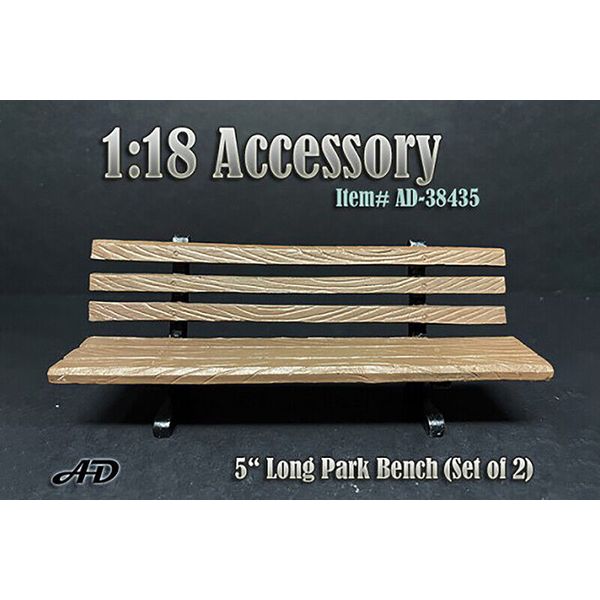 2 Park Bench American Diorama 1:18 5" Accessory For Figures