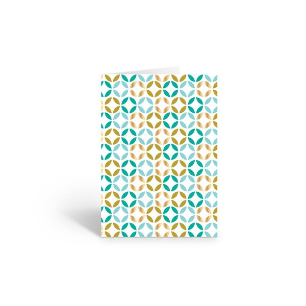Stonehouse Collection Blank Note Cards - 10 Boxed Blank Cards & Envelopes - USA Made (Teal Pattern #1)