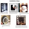 10 LED Make Up Mirror Lights Kit  Dimmable Hollywood Vanity Mirror with Lights