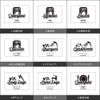 Monochrome Label [Refill Bottle, Bottle, Refill Container, Label, Sticker, Water Resistant] (Hand Soap)