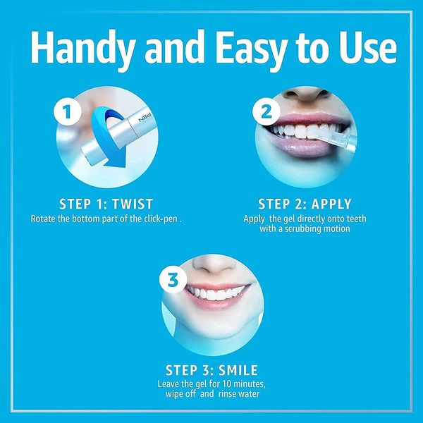 Smile Science Harley Street - Professional Advanced Teeth Whitening Pen - Up to 8 Shades Whiter - 100% Safe for Enamel - Vegan - for Sensitive Teeth - Rapid Results - Clinically Proven