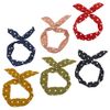 Lurrose 6pcs Twist Bow Wired Headbands Scarf Wrap Wire Hairband Hair Accessory for Women Girls (Random colours)