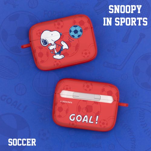 Peanuts Snoopy in Sports HDX Case Cover Compatible with Apple AirPods Pro 1 & 2 (Soccer)