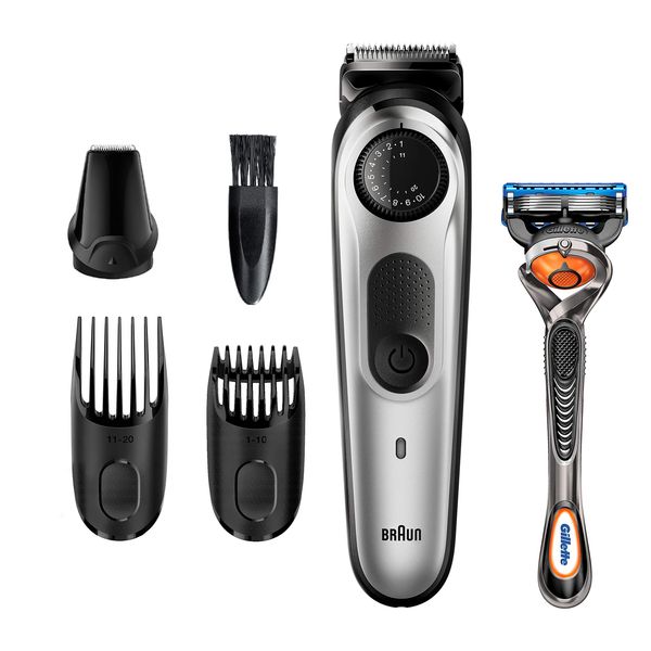 Braun Beard Trimmer BT5260, Hair Clippers for Men, Cordless & Rechargeable, Mini Foil Shaver, Detail Trimmer with Gillette ProGlide Razor