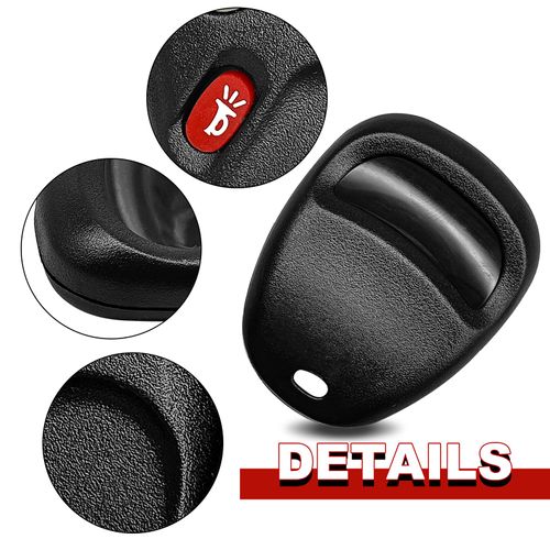 SYudwen LHJ011 3-Button Key Fob Keyless Remote Control Compatible with 2003-2007 CadiIIac Escalade Chevy Avalanche Tahoe Suburban Silverado Hummer H2 Yukon Sierra (1 Pcs Black)