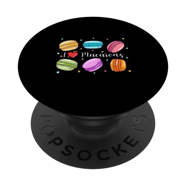 French Macaroon Ice Cream Sandwich Cookie Love Macarons PopSockets Swappable PopGrip