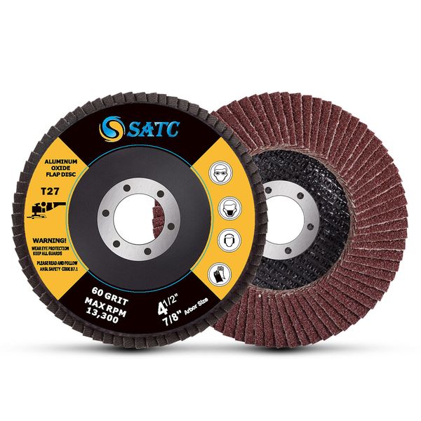 20PCS 4-1/2" Flap Disc 60 Grit A/O T27 Angle Grinder Sanding Grinding Wheels 4.5