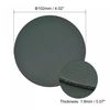sourcing map 102mm(4.02") Round Coasters PU Cup Mat Pad for Tableware Dark Green 8pcs