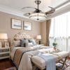 42'' Ceiling Fan with Light 36W Retractable LED Fan Lamp with Remote Control
