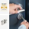ABUS E30NP 598067 Profile Cylinder with 5 Keys, silver, 18314