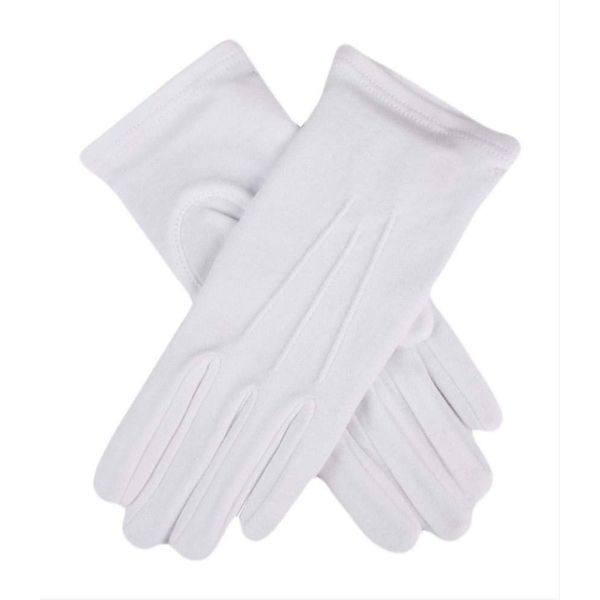 Dents Womens Cotton Gloves - White - Small