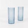 6 Dusty Blue 14 oz Crystal Plastic Drinking Glasses Party Events Tableware