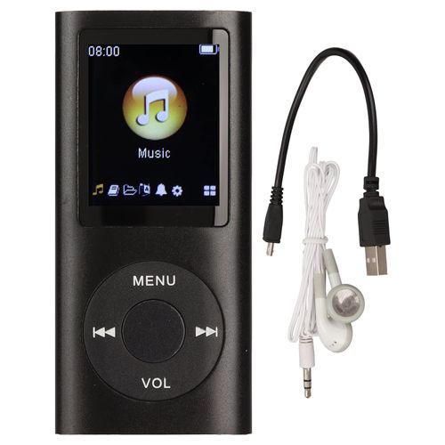 Tangxi MP3 Player/MP4 Player,MP4 Player with Earphones,Classic Digital 1.8 Inch LCD Screen,Support 64G Memory Card,8h Playtime,Random Play & Sleep Shutdown(Black)