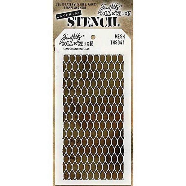 Stampers Anonymous Tim Holtz Layered Stencil 4.125"X8.5", Mesh