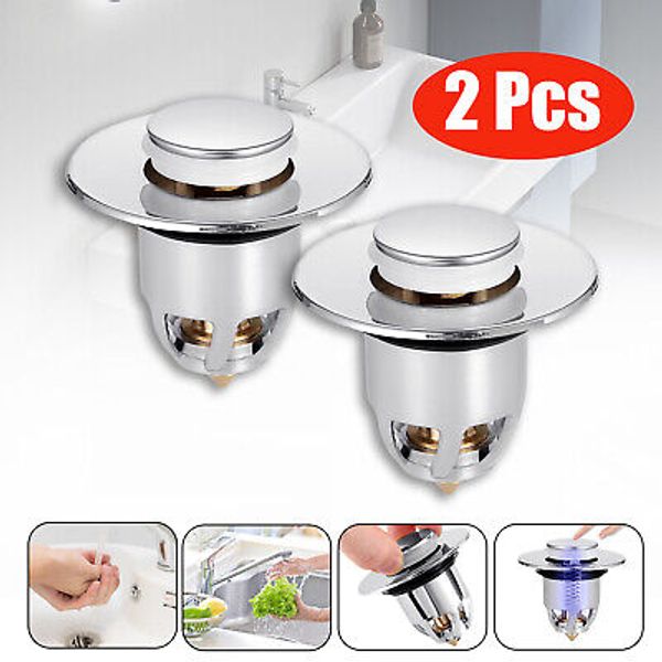 2PACK Wash Basin Bounce Drain Filter Pop Up Bathroom Sink Drain Plug Basket US