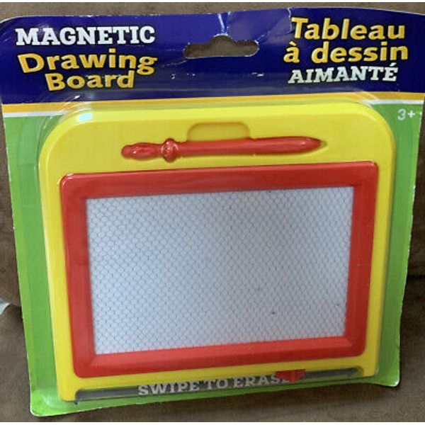 MAGNETIC DRAWING BOARD SWIPE TO ERASE SO MUCH FUN 6.25” X 5.75” GREAT TO TRAVEL